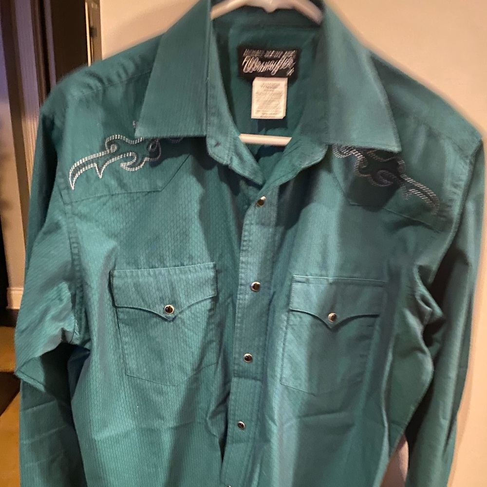 Wrangler western shirt size medium